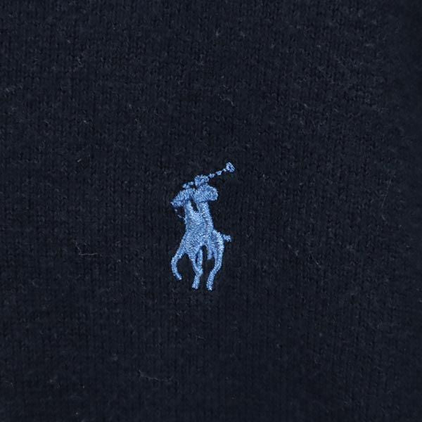 RALPH LAUREN ラルフローレン 長袖 Vネック コットンニット セーター L ネイビー メンズ