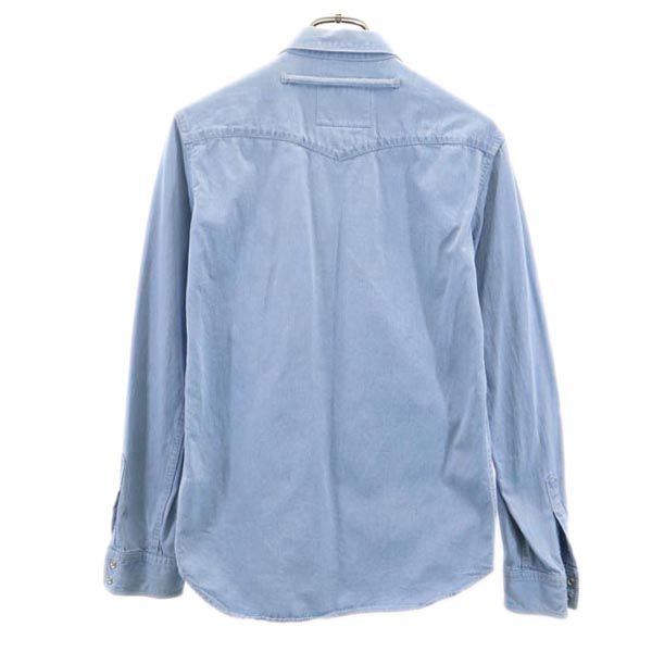 FACTOTUM ファクトタム 日本製 長袖 ウエスタンシャツ 46 ブルー系 メンズ