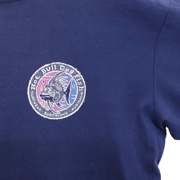 SURFALONG オールド バックプリント 半袖 Tシャツ S ネイビー メンズ