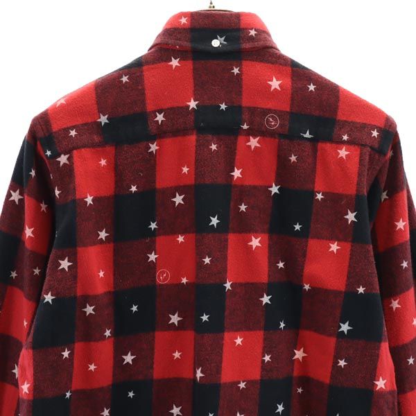 uniform experiment ユニフォームエクスペリメント 日本製 チェック柄 長袖 ボタンダウン ネルシャツ 1 レッド系 メンズ