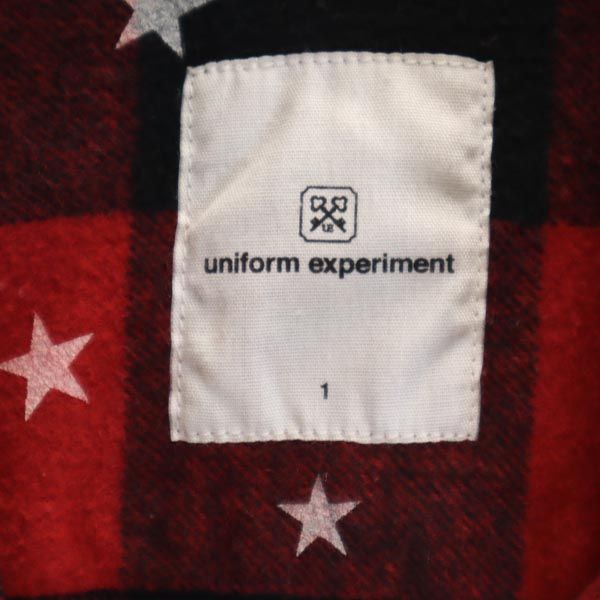 uniform experiment ユニフォームエクスペリメント 日本製 チェック柄 長袖 ボタンダウン ネルシャツ 1 レッド系 メンズ