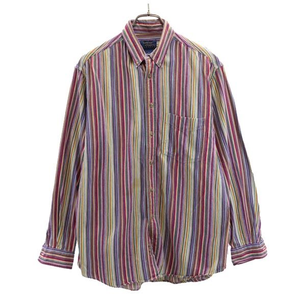 Cambridge Classics ケンブリッジクラシック ストライプ柄 長袖 ボタンダウンシャツ M メンズ