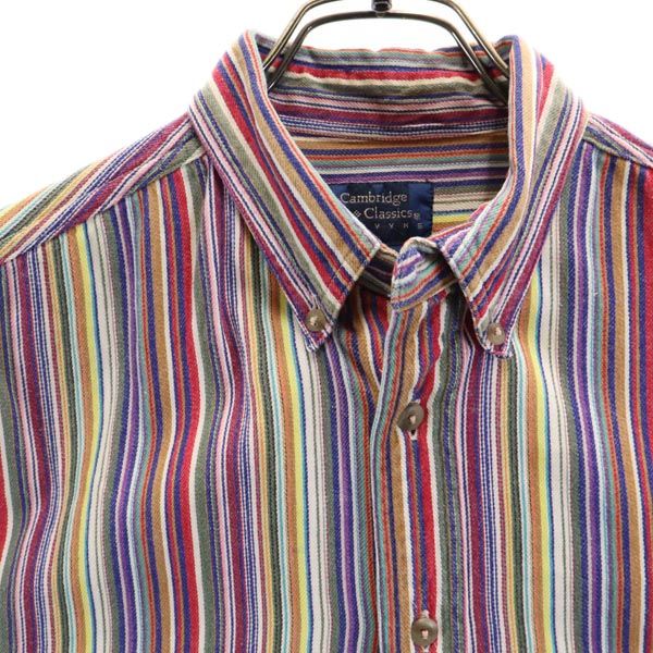 Cambridge Classics ケンブリッジクラシック ストライプ柄 長袖 ボタンダウンシャツ M メンズ