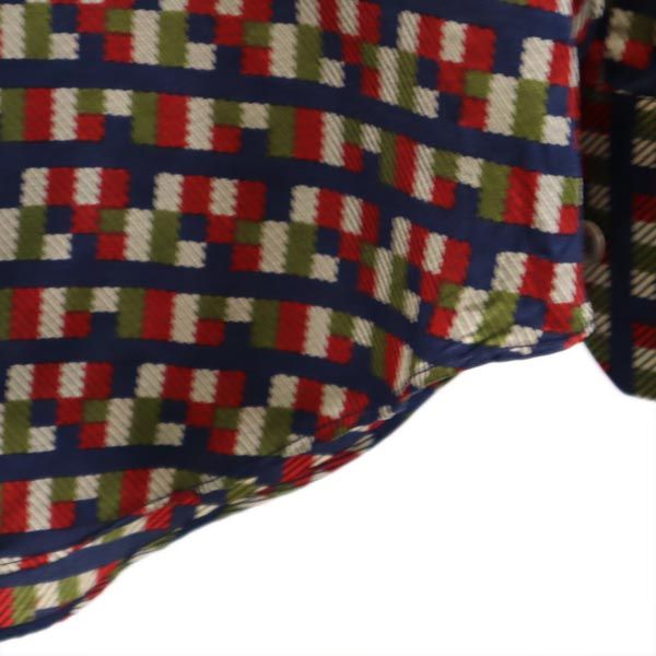 LANVIN ランバン シルクブレンド 総柄 長袖 シャツ 37 メンズ