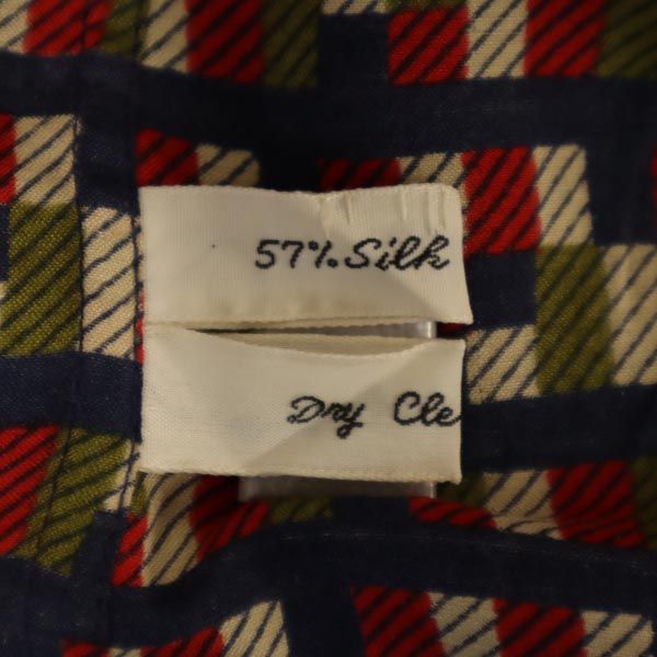 LANVIN ランバン シルクブレンド 総柄 長袖 シャツ 37 メンズ