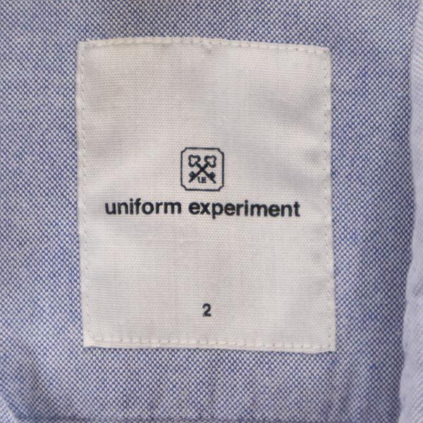 uniform experiment ユニフォームエクスペリメント 日本製 ニット切替 長袖 ニット切替 ボタンダウンシャツ 2 ブルー系 メンズ