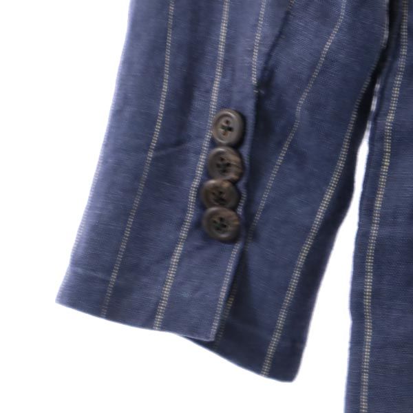 Polo by Ralph Lauren ポロバイラルフローレン イタリア製 リネン ストライプ テーラードジャケット ブルー系 メンズ