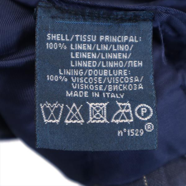 Polo by Ralph Lauren ポロバイラルフローレン イタリア製 リネン ストライプ テーラードジャケット ブルー系 メンズ