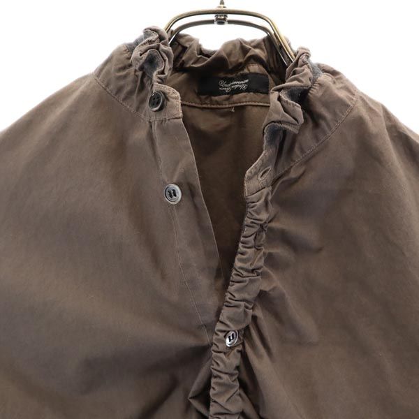 アンダーカバー 日本製 長袖 アシンメトリー シャツ 2 ブラウン系 UNDERCOVER 変形 レディース