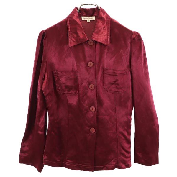 Capucine Puerari カプチーヌピュエラリ リネンブレンド 長袖 シャツ 1 ワイン レディース