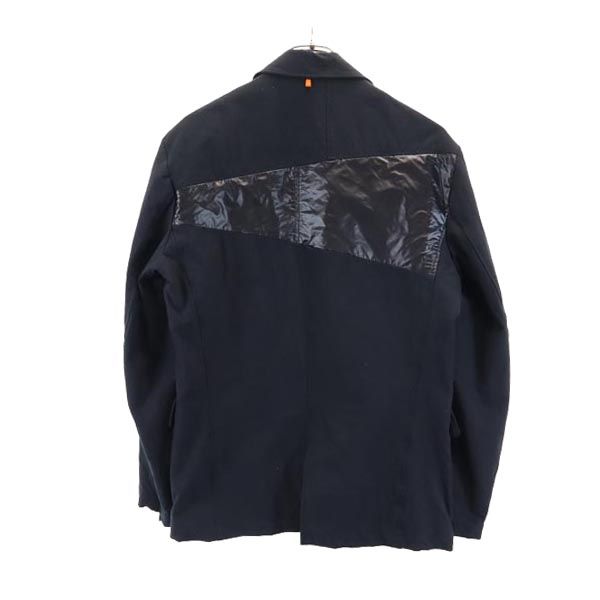 BOSS HUGO BOSS ボスヒューゴボス ナイロン切替 テーラードジャケット 48 ブラック 裏メッシュ メンズ