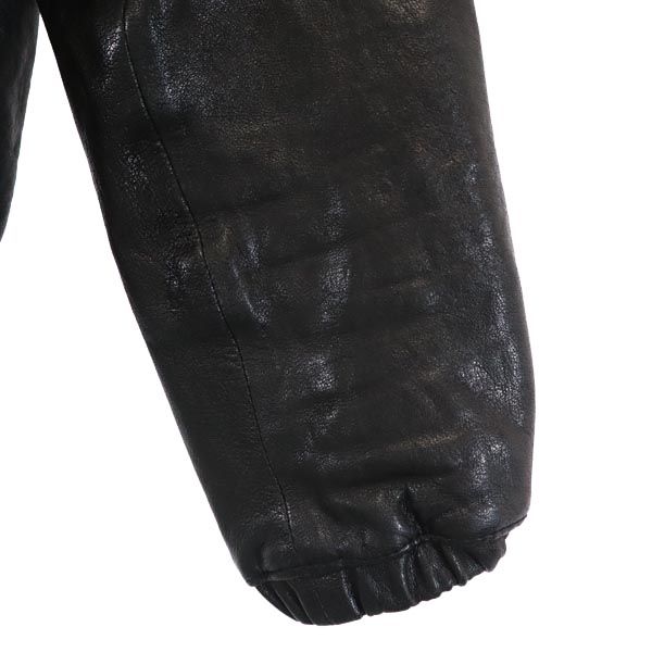 LE CIEL LEU ルシェルブルー シープスキン レザージャケット 38 ブラック系 羊革 レディース