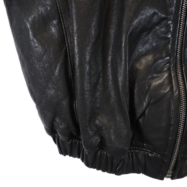 LE CIEL LEU ルシェルブルー シープスキン レザージャケット 38 ブラック系 羊革 レディース