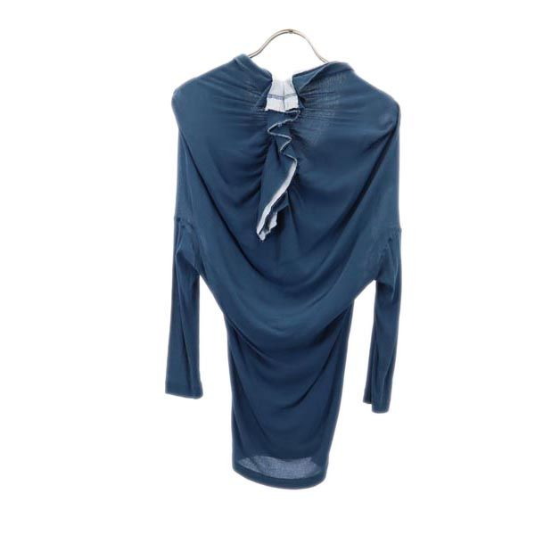 YOHJI YAMAMOTO+NOIR ヨウジヤマモトプリュスノアール 長袖 デザイン カットソー 3 ブルー系 レディース