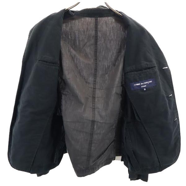 コムデギャルソンオム 2007年 日本製 コットン テーラードジャケット SS ブラック系 COMME des GARCONS HOMME メンズ