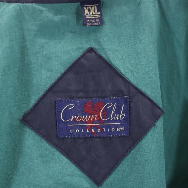 Crown Club 90s オールド ジャケット XXL グリーン×ネイビー ビッグサイズ メンズ