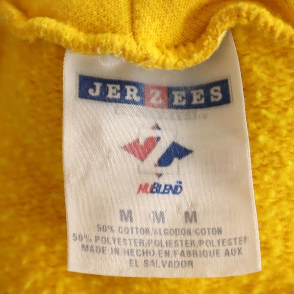 ジャージーズ オールド 長袖 スウェットパーカー M イエロー JERZEES 裏起毛 メンズ