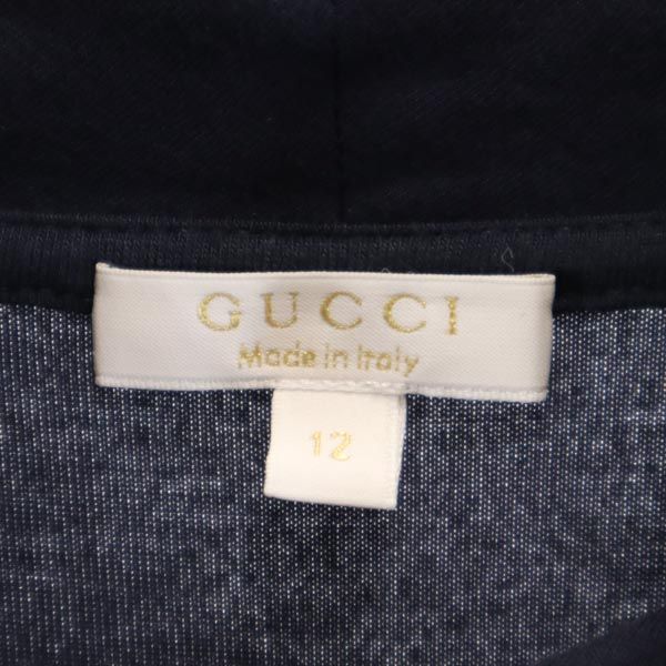 GUCCI グッチ イタリア製 長袖 タートルネック チュニック 12 ネイビー レディース