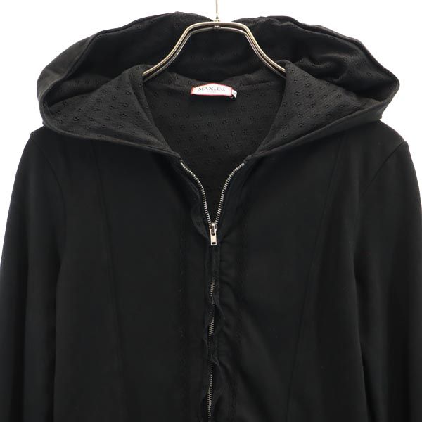 MAX&CO マックスアンドコー スウェット ジップパーカー M ブラック レース付き レディース