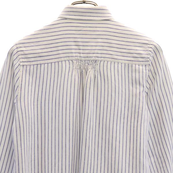 Kate Spade ケイトスペード リネンブレンド ストライプ 長袖 シャツ S ホワイト系 ブルームストリート BROOME STREET レディース