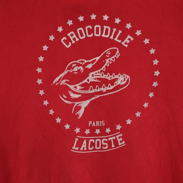 LACOSTE ラコステ スウェットパーカー 14 赤 裏起毛 メンズ