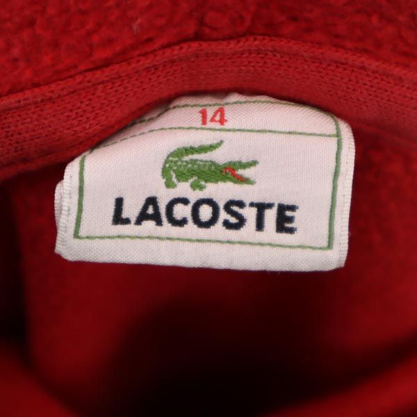 LACOSTE ラコステ スウェットパーカー 14 赤 裏起毛 メンズ