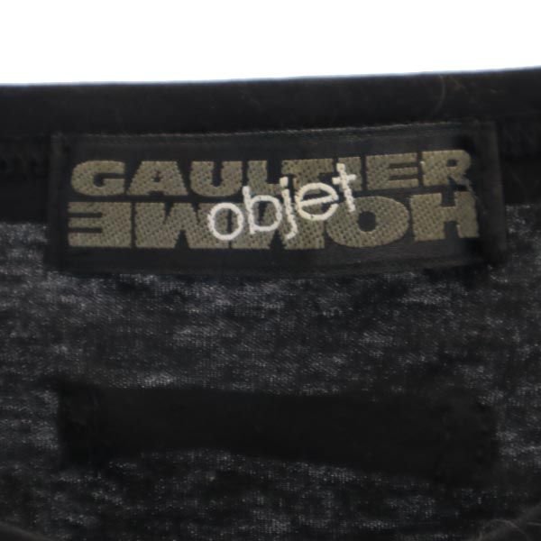 ゴルチェオムオブジェ 日本製 長袖 Tシャツ free ブラック系 GAULTIER HOMME objet ロンT メンズ