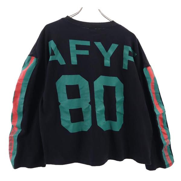 AFYF エーエフワイエフ バックプリント 長袖 Tシャツ 黒 ロンT メンズ