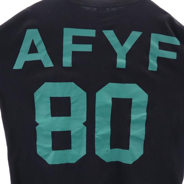 AFYF エーエフワイエフ バックプリント 長袖 Tシャツ 黒 ロンT メンズ