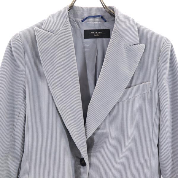 WEEKENDS MaxMara ウィークエンド マックスマーラ コーデュロイ コーデュロイ テーラードジャケット 40 グレー レディース