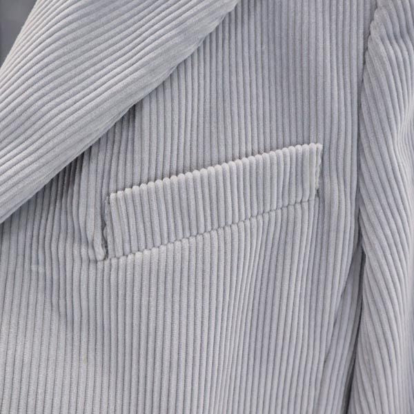 WEEKENDS MaxMara ウィークエンド マックスマーラ コーデュロイ コーデュロイ テーラードジャケット 40 グレー レディース