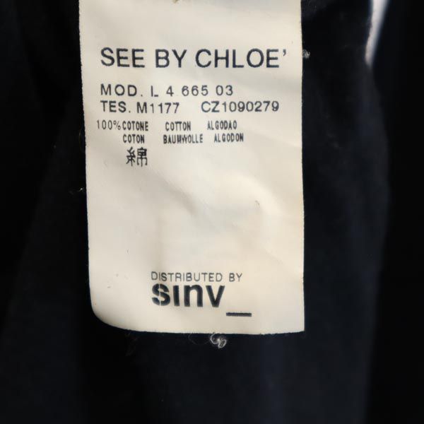 SEE BY CHLOE シーバイクロエ 長袖 Tシャツ F 36 ブラック ロンT レディース