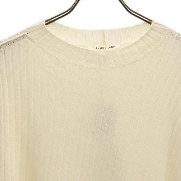 未使用 HELMUT LANG ヘルムートラング 長袖 セーター M ホワイト リブニット レディース