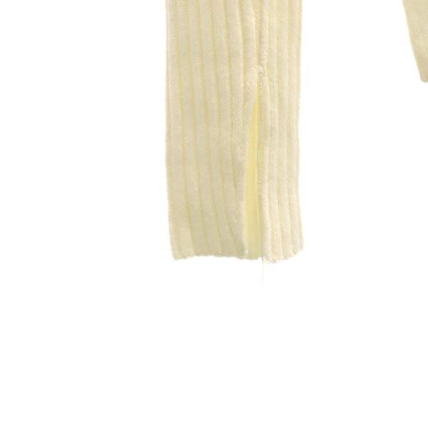 未使用 HELMUT LANG ヘルムートラング 長袖 セーター M ホワイト リブニット レディース