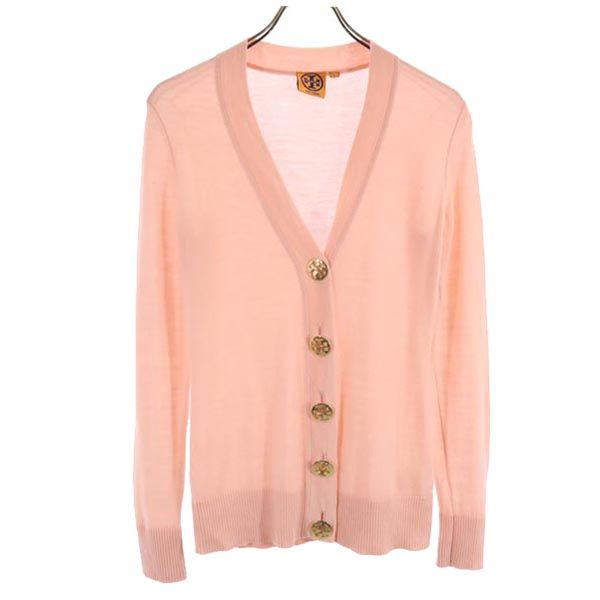 Tory Burch トリーバーチ ウール 長袖 ニット カーディガン XS ピンク系 レディース