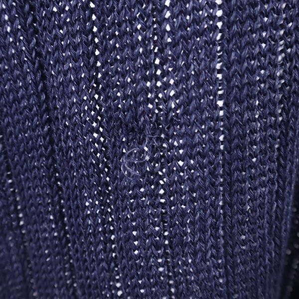 Tory Burch トリーバーチ リネン 長袖 ニット パーカー XS ネイビー系 レディース