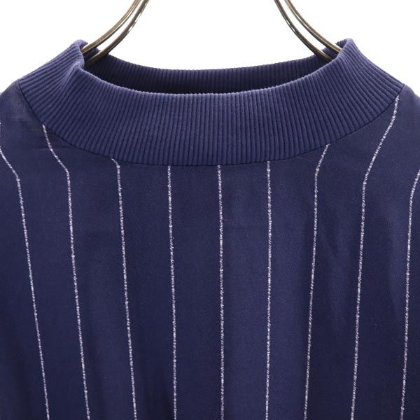 EACH×OTHER イーチアザー シルク ストライプ 長袖 チュニック S ネイビー系 レディース