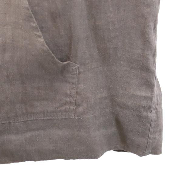 GAP ギャップ オールド リネン プルオーバー ジャケット XS グレー系 フード レディース