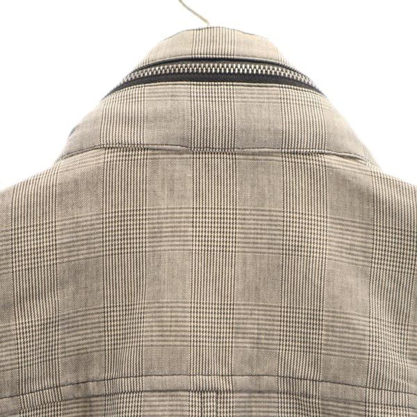 PS Paul Smith ピーエスポールスミス リネンブレンド チェック柄 ジャケット M ブラック系 メンズ