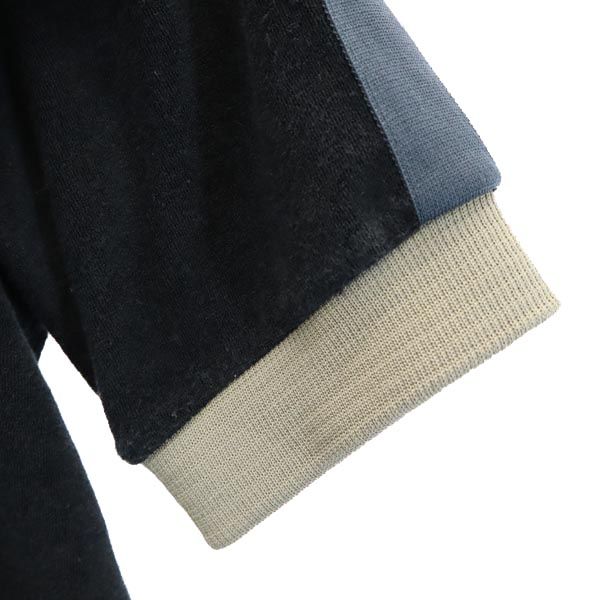 BURBERRY BLUE LABEL バーバリーブルーレーベル 三陽商会 日本製 半袖 パイル地 ジップパーカー M 黒 メンズ