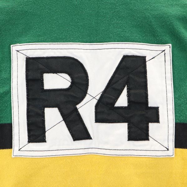 RALPH LAUREN ラルフローレン ボーダー 長袖 ポロシャツ S グリーン系 ラガーシャツ キッズ
