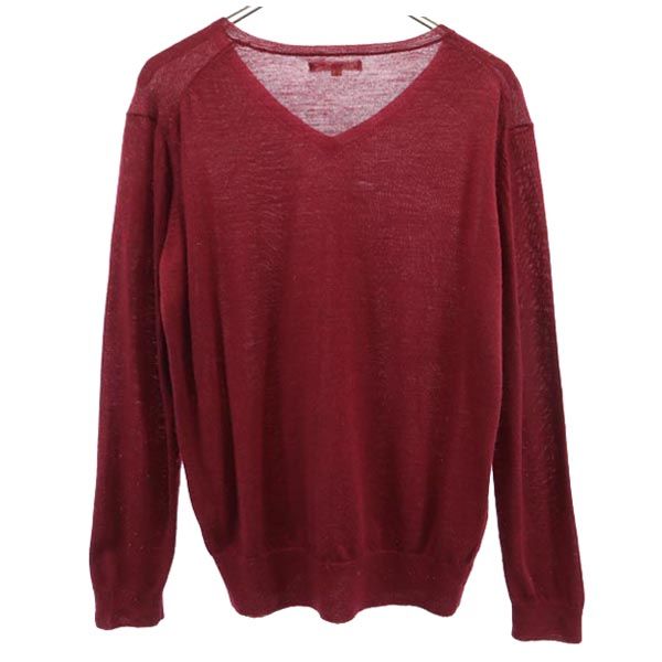 DISCOVERED ディスカバード ウール Vネック Vネック セーター 1 レッド系 ニット メンズ