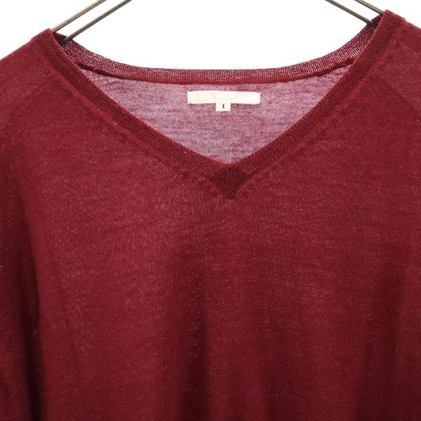 DISCOVERED ディスカバード ウール Vネック Vネック セーター 1 レッド系 ニット メンズ