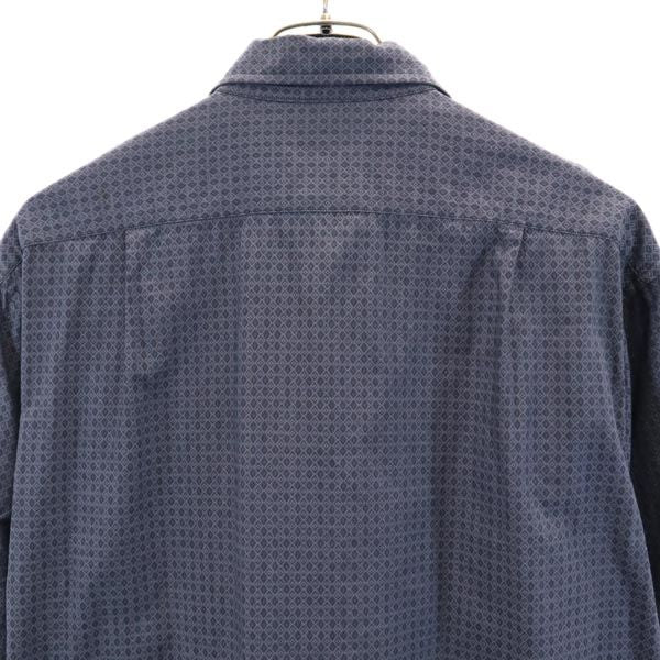 Paul Smith ポールスミス 総柄 長袖 シャツ M ネイビー系 メンズ