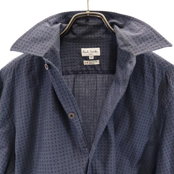 Paul Smith ポールスミス 総柄 長袖 シャツ M ネイビー系 メンズ