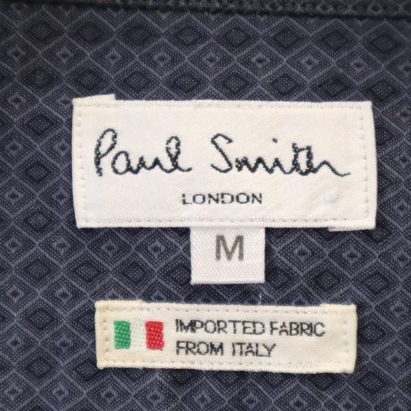 Paul Smith ポールスミス 総柄 長袖 シャツ M ネイビー系 メンズ