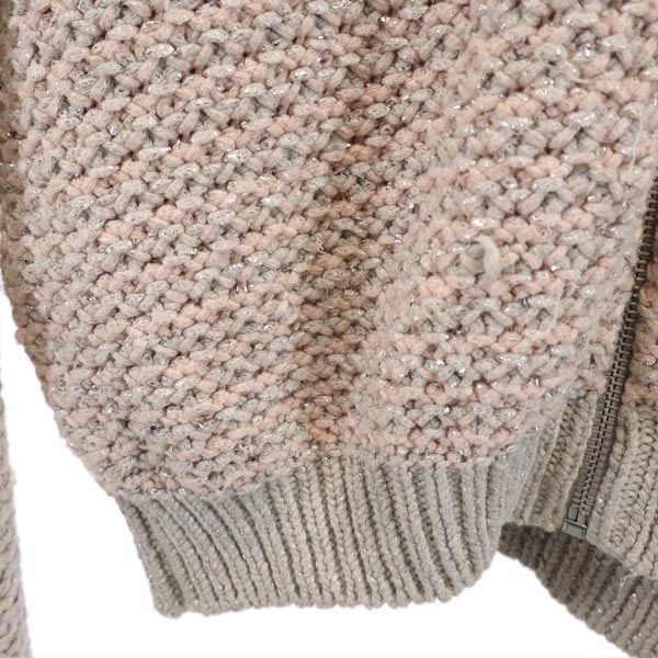 MAX&CO マックスアンドコー ラメジップ ジャケット M ピンク系 ブルゾン レディース