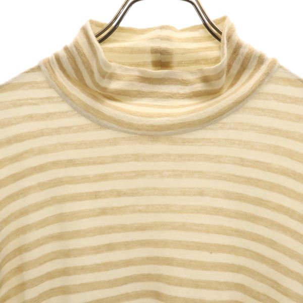 BURBERRY バーバリー 三陽商会 ボーダー 長袖 セーター 4 ベージュ系 ニット レディース