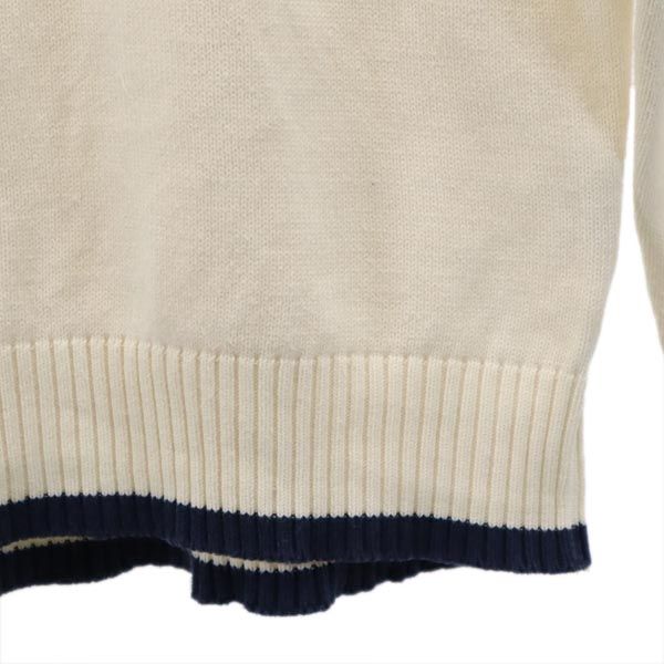 PEARLY GATES パーリーゲイツ 日本製 ゴルフ 長袖 ハーフジップ セーター 4 ホワイト系 ニット メンズ