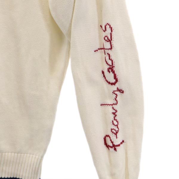 PEARLY GATES パーリーゲイツ 日本製 ゴルフ 長袖 ハーフジップ セーター 4 ホワイト系 ニット メンズ